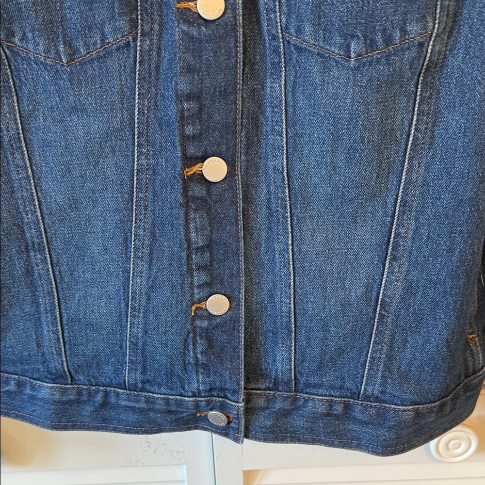 Banana Republic Dark Blue Jean Jacket Size Large NWOT - Picture 3 of 9
